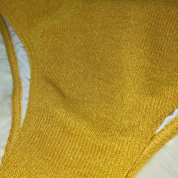 LOV Boutique. Brazilian Gold Ribbed Bikini Set - Picture 5 of 10